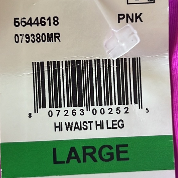 Summerful Bikini Ipanema Hi Waist Hi Leg Bottom Pink Size Large NWT - Picture 12 of 13